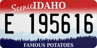 ID license plate E195616
