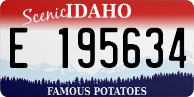 ID license plate E195634