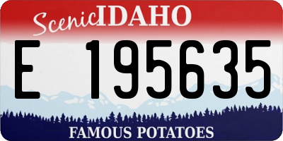 ID license plate E195635