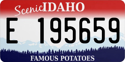 ID license plate E195659