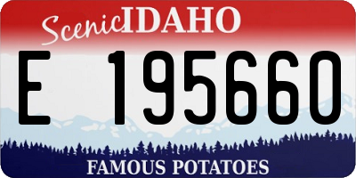 ID license plate E195660