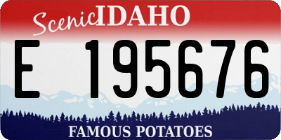 ID license plate E195676
