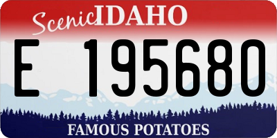 ID license plate E195680