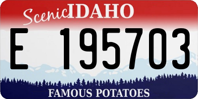 ID license plate E195703