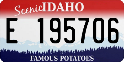 ID license plate E195706