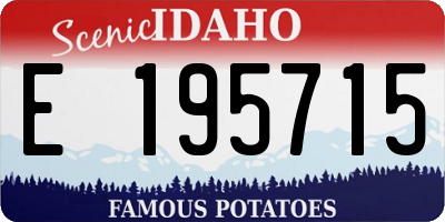 ID license plate E195715