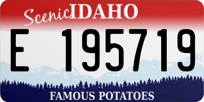 ID license plate E195719