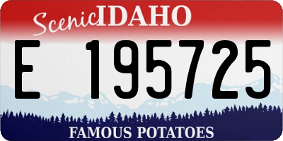 ID license plate E195725