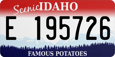 ID license plate E195726
