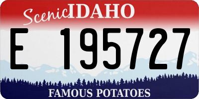 ID license plate E195727