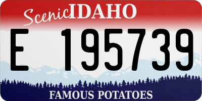 ID license plate E195739