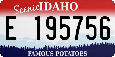 ID license plate E195756