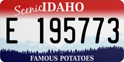 ID license plate E195773