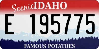 ID license plate E195775