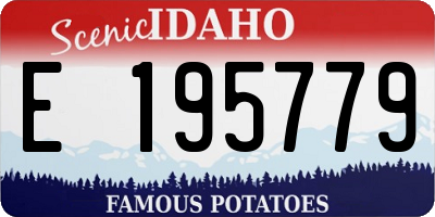 ID license plate E195779