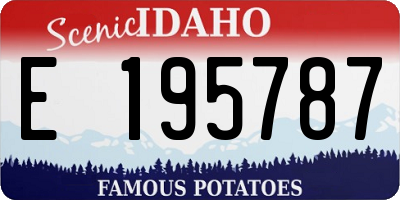 ID license plate E195787