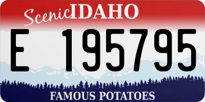 ID license plate E195795
