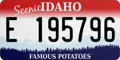 ID license plate E195796