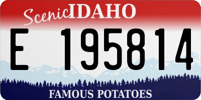 ID license plate E195814
