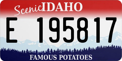 ID license plate E195817