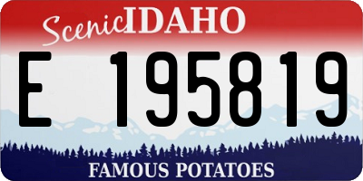 ID license plate E195819