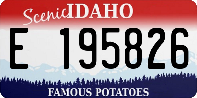 ID license plate E195826