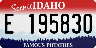ID license plate E195830