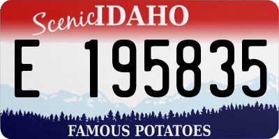 ID license plate E195835