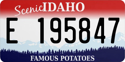 ID license plate E195847