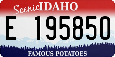 ID license plate E195850