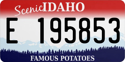 ID license plate E195853