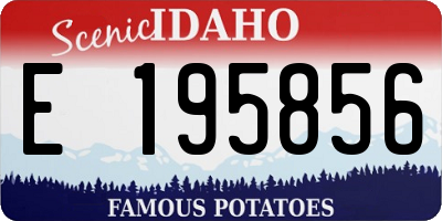 ID license plate E195856