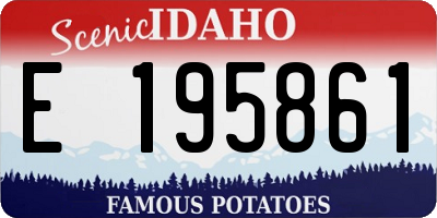 ID license plate E195861