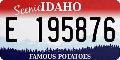 ID license plate E195876