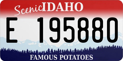 ID license plate E195880