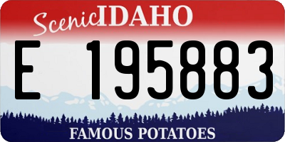 ID license plate E195883