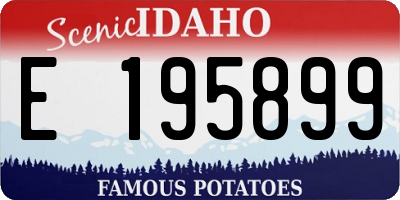 ID license plate E195899