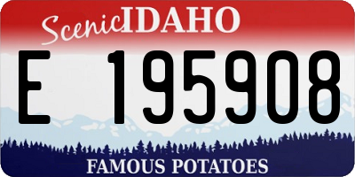 ID license plate E195908