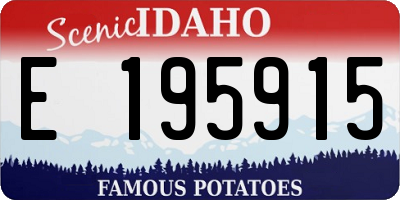 ID license plate E195915