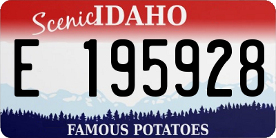 ID license plate E195928