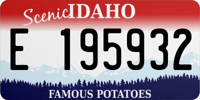 ID license plate E195932