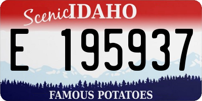 ID license plate E195937
