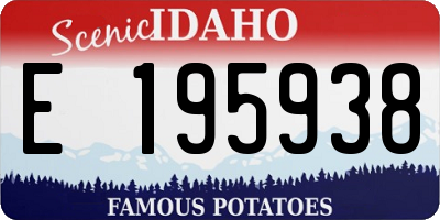 ID license plate E195938