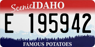 ID license plate E195942