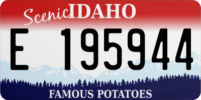 ID license plate E195944