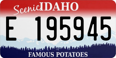 ID license plate E195945