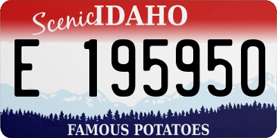 ID license plate E195950