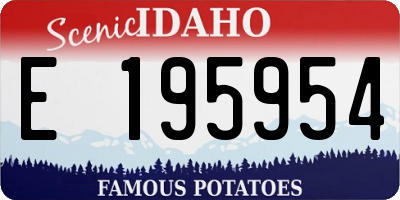 ID license plate E195954
