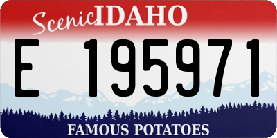 ID license plate E195971