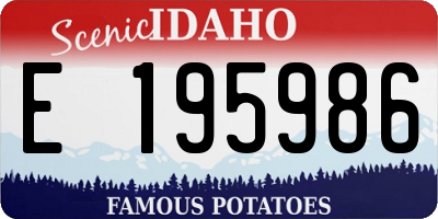 ID license plate E195986